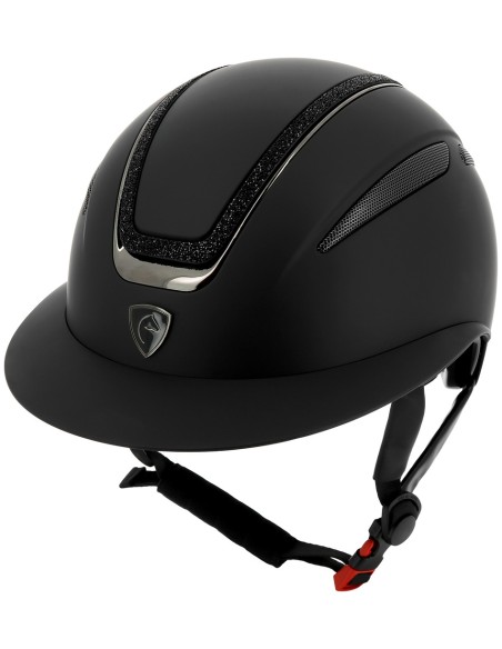 Casque Equithème Agris noir lamé visière large