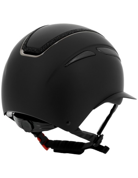 Casque Equithème Agris noir lamé visière large