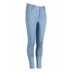 Culotte D'équitation HKM Tampa – Silicone Genouillère – Gris – NEUVE