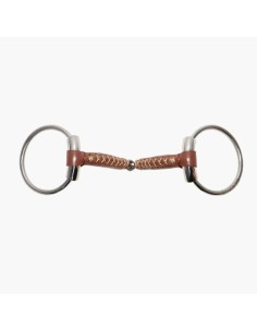 Filet 2 anneaux, simple brisure, Pinchless, gainé cuir 20mm