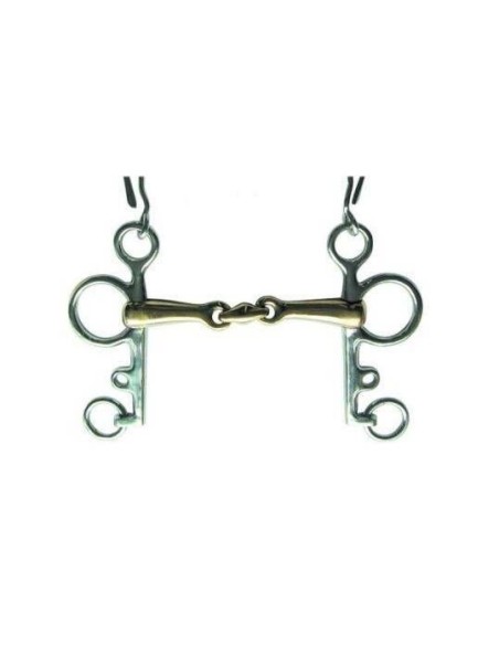 Pelham en maillechort 16 mm, chaîne 7 cm