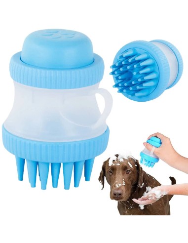 Brosse en silicone pour laver les chiens