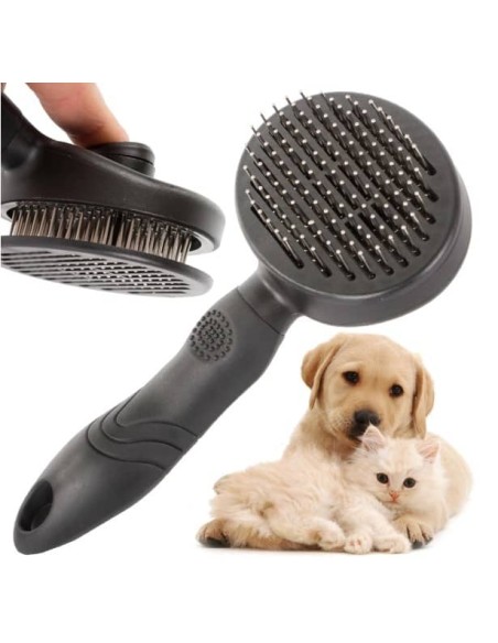 Brosse autonettoyante pour chien et chat