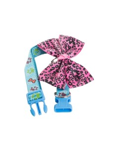 Collier chien ou chat réglable avec noeud et clochette 2
