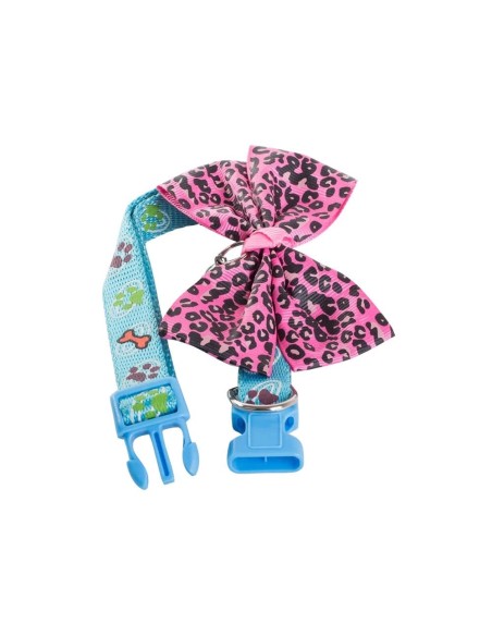 Collier chien ou chat réglable avec noeud et clochette