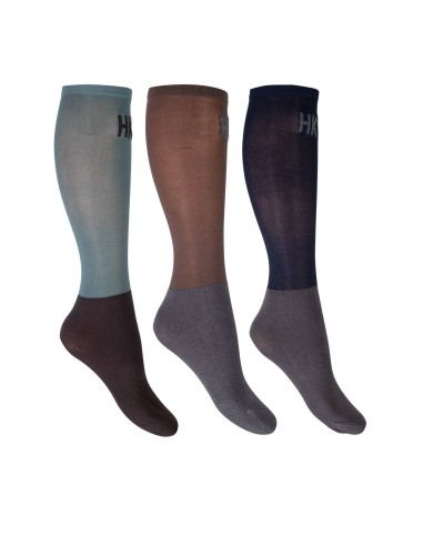 Chaussettes d'équitation "par trois c'est mieux"