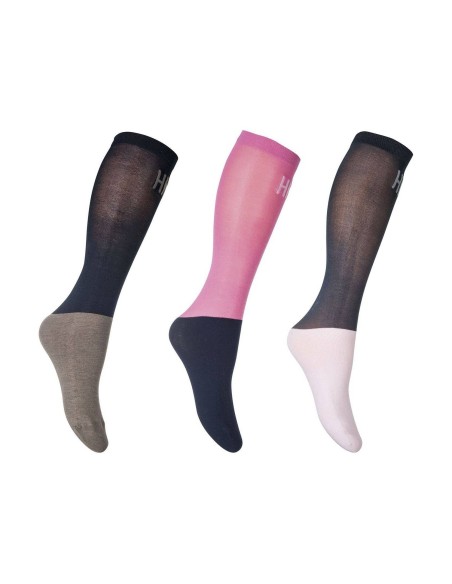 Chaussettes d'équitation "par trois c'est mieux"