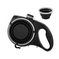 Laisse de chien, chat avec un bol réservoir d'eau