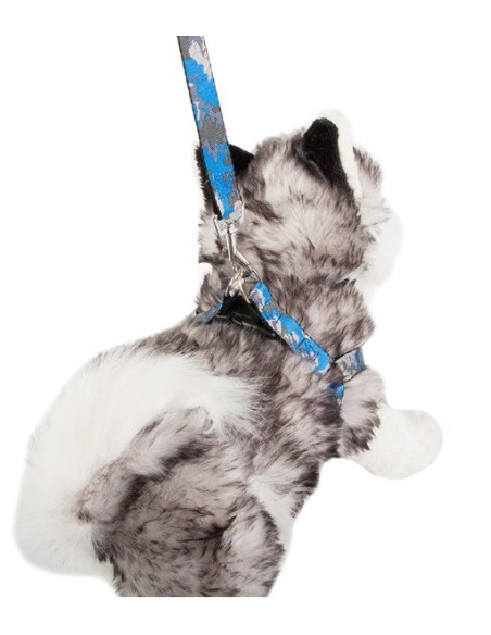 Laisse avec harnais de promenade pour chien moyen
