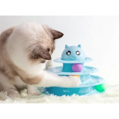 Jouet chat tour interactive 3 balles pour chat