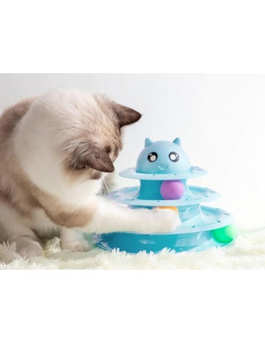 Jouet chat tour interactive 3 balles pour chat