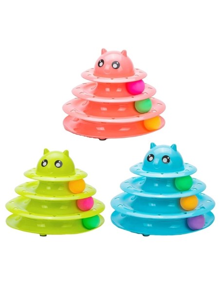 Jouet chat tour interactive 3 balles pour chat