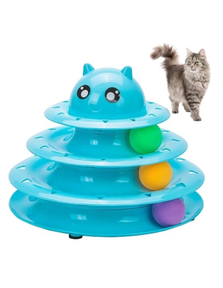 Jouet chat tour interactive 3 balles pour chat