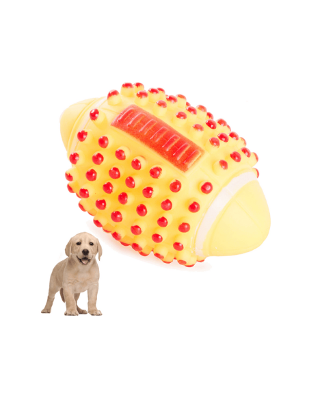 Ballon de rugby en caoutchouc pour chien