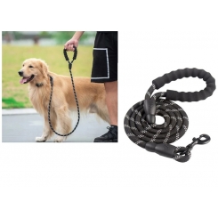 Laisse de dressage solide avec poignée 1.20m