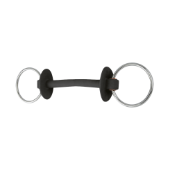 Mors de filet avec canon à passage de langue anneau 7.5cm Beris