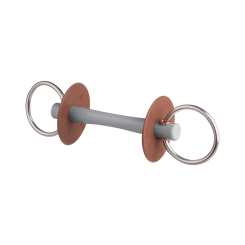 Mors de filet avec canon à passage de langue anneau 7.5cm Beris