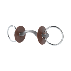Mors de filet avec passage de langue Konnex fin anneau 7.5 cm Beris