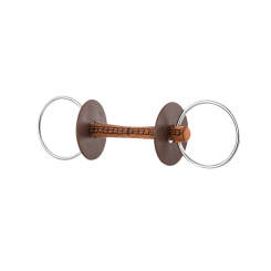 Mors de filet en cuir anneau 7.5 cm Beris