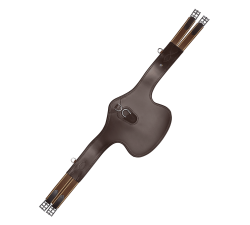 Sangle de selle en cuir  avec bavette ventrale Waldhausen