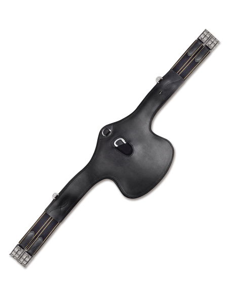 Sangle de selle en cuir avec bavette ventrale Waldhausen
