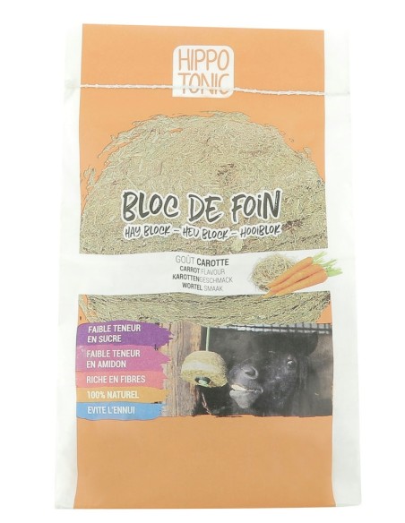 Bloc de foin HIPPOTONIC saveur carotte