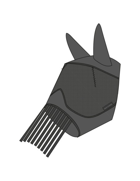 EQUITHÈME máscara antimoscas anti-UV - Flecos
