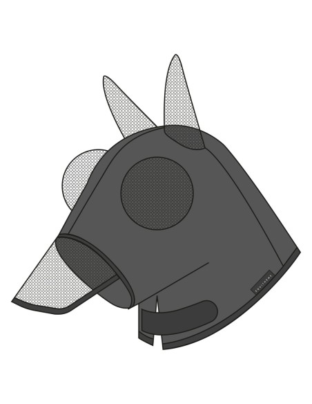 EQUITHÈME máscara antimoscas anti-UV - Capucha