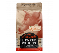 Leckerlis Lekkerwürfel Karotte, 1 kg Pharmakas