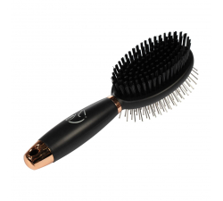Brosse crinière et queue double face Top-Gel black line