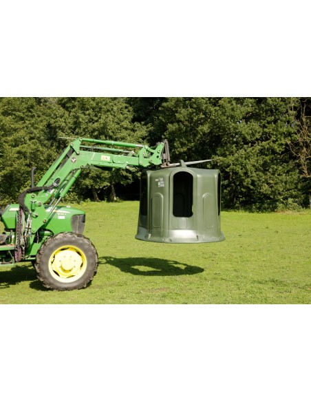 Cloche à foin bovin cheval pour balles rondes
