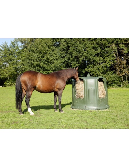 Cloche à foin bovin cheval pour balles rondes