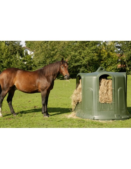 Cloche à foin bovin cheval pour balles rondes