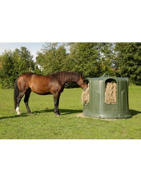 Cloche à foin bovin cheval pour balles rondes