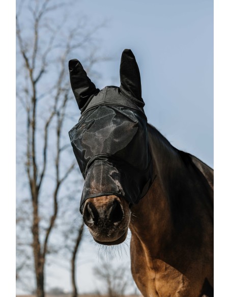 Fliegenmaske Anti-UV EQUITHÈME - Soft + Nase