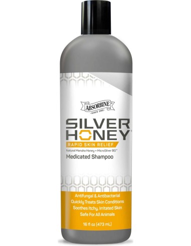 Shampoing Absorbine Silver Honey – Soin peau et robe cheval