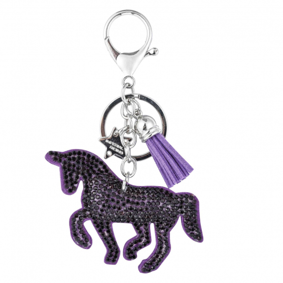 Porte-clés cheval doré brillant personnalisé
