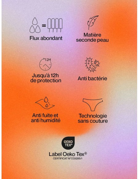 Culotte Artémis Junior Noire Flux abondant - SMOON
