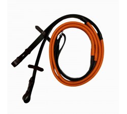 Rênes caoutchouc petits picots orange