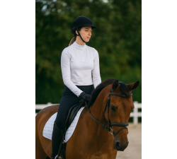 Isabell-Werth Polo de concours Isamine manches longues  Blanc