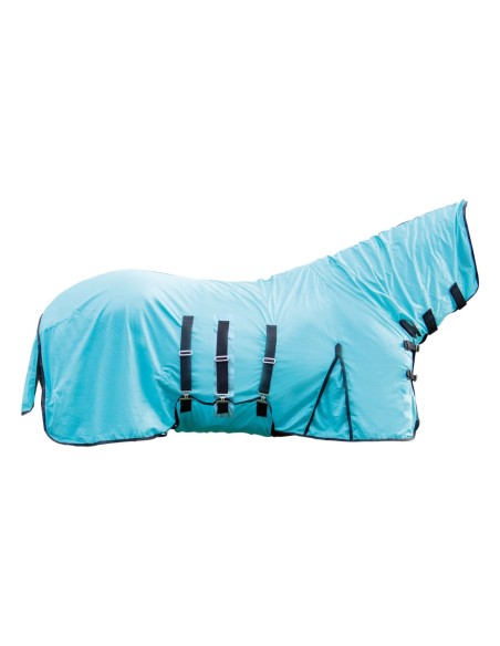 Couverture et couvre cou anti mouches blue sky