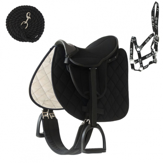 Chaussure Pour Cheval Shetland - Noire, Taille Poney, Avec Boucle Harnais