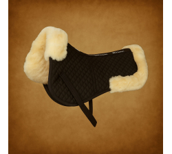 Amortisseur Pro DMH Half Pad peau de mouton véritable Noir / Naturel