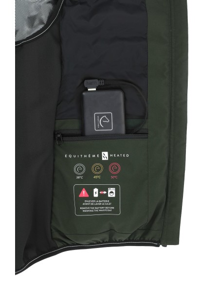 Gilet chauffant EQUITHÈME Heated Sasha – sans manches, 3 niveaux de chauffe | Esprit Équitation