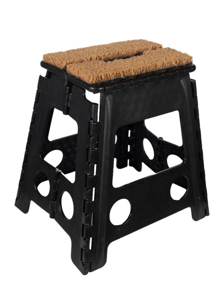Tabouret / Marche pied pliant avec paillasson