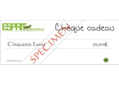 Chèque cadeau d'une valeur de 100 Euros