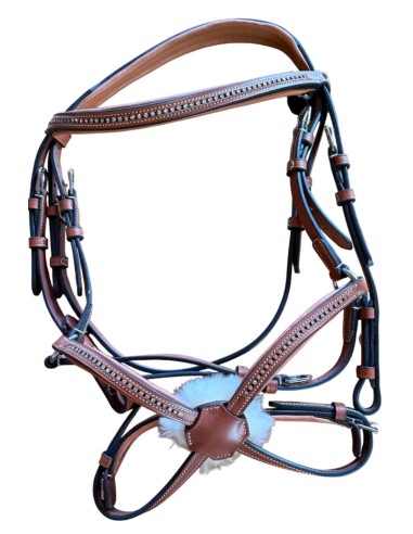 Bridon Lexington Strass muserolle crisée DMH
