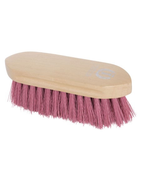 Bouchon brosse dure dos bois vernis 18 cm Orange fluo