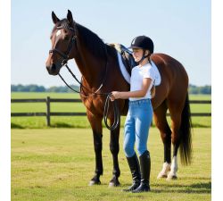 Pantalon d'équitation enfants basanes silicone HKM