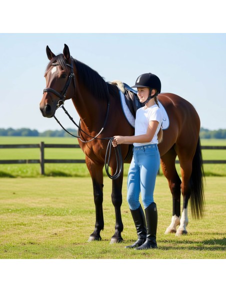 Pantalon d'équitation enfants basanes silicone HKM
